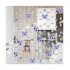  EU Direct  1m Glass Crystal Beads Chain Curtain Window Passage Wedding Backdrop Violet Butterfly 1pcs