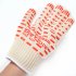  EU Direct  1pc Heat Resistant Anti Steam Oven Glove with Non slip Red Silicone Grip for Cooking Baking Grilling Free Size F