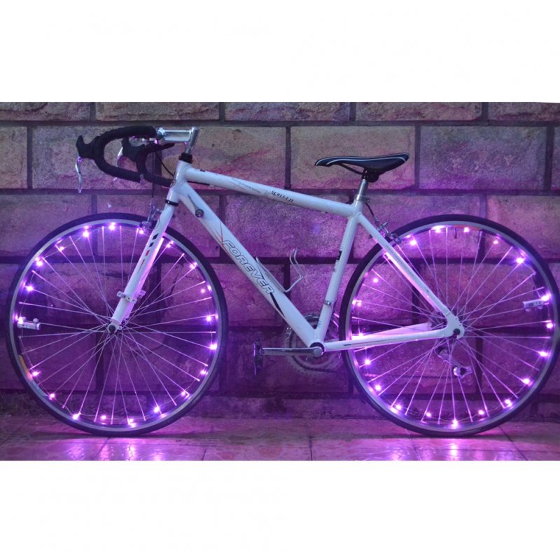 [EU Direct] 2.2m Ultra Bright 20-LED Bicycle Cycling Wheel Light Strings Colorful Bike Rim Spoke Light Tire Accessory