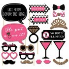  EU Direct  20 Piece Photo Booth Props Party Favor for Bachelorette Party with Shiny Crown Glasses