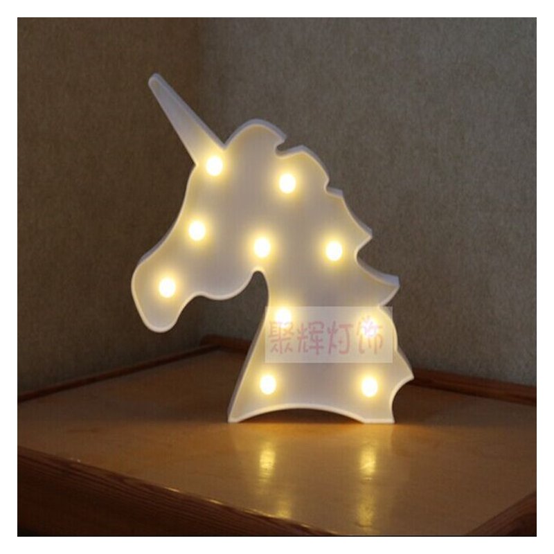 EU 3D LED Night Light Romantic Desk Table Night Light Star Beast Head Decorative Lamp For Bedroom Kids Children Room Office H