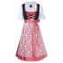  EU Direct  3PCS Women s Ruffle Floral Lace Beer Dress Traditional Dirndl Set for Oktoberfest Theme Party Cosplay
