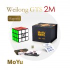  EU Direct  3x3x3 Magic Cube Brain Teaser Puzzle Stickerless Speed Magnet Cube for All Ages black