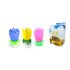  EU Direct  5SGIFT   3x Musical Lotus Flower Candles Romantic Party Surprised Gift Light for Birthday  3PCS  Blue Yellow Pink  