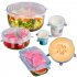  EU Direct  6Pcs Kitchen Reusable  Silicone Stretch Seal Lid Preservation Vacuum Food Storage Bowl Cover