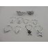  EU Direct  A Group of 12 Pieces of Jewelry in Silver Plastic 8 Necklaces and 4 Crowns doll