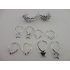  EU Direct  A Group of 12 Pieces of Jewelry in Silver Plastic 8 Necklaces and 4 Crowns doll