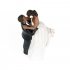  EU Direct  African American  Romance Wedding Anniversary Cake Toppers Couple Happy Bride and Groom