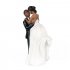  EU Direct  African American  Romance Wedding Anniversary Cake Toppers Couple Happy Bride and Groom