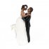  EU Direct  African American  Romance Wedding Anniversary Cake Toppers Couple Happy Bride and Groom