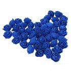 [EU Direct] Artificial Rose Decoration Bridal Hair Decorative Beautiful Bridal Bouquet Bouquets Wedding Home Party(50PCs 3CM, Royal Blue)