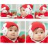  EU Direct  Baby Boy Girl Cartoon Dual Rabbit Ear Earmuffs Hat Warm Soft Knitted Cap red