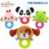  EU Direct  Baby Rattle Hand Bell Toys Plush Panda Bird Frog Dog Rattle Dolls Gifts for Infants White