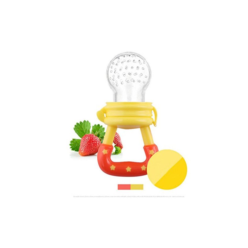 [EU Direct] Baby vegetables and fruits bite pacifier yellow L