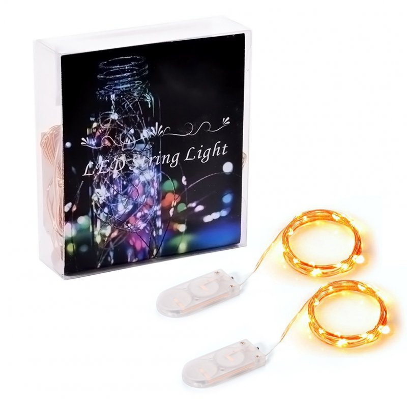EU Battery String Lights,Silver Wire Battery Operated,Indoor Led String Light for Decorative Christmas, Wedding, Parties(6.5f