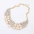  EU Direct  Bestpriceam Lady Fashion Pearl Rhinestone Crystal Chunky Collar Statement Necklace