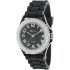  EU Direct  Black Silver Silicone Gel Ceramic Style Band Crystal Bezel Watch