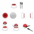  EU Direct  Charger Stand Bracket Plus Type C Charger Cable for Nintend Switch Poke Ball Red and white