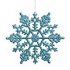  EU Direct  Club Pack of 24 Turquoise Blue Glitter Snowflake Christmas Ornaments 4 