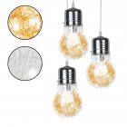  EU Direct  Creative Pendant Lights Vintage Glass Big LED Bulb Chandelier Bar Warehouse Ceiling Lamp S Golden