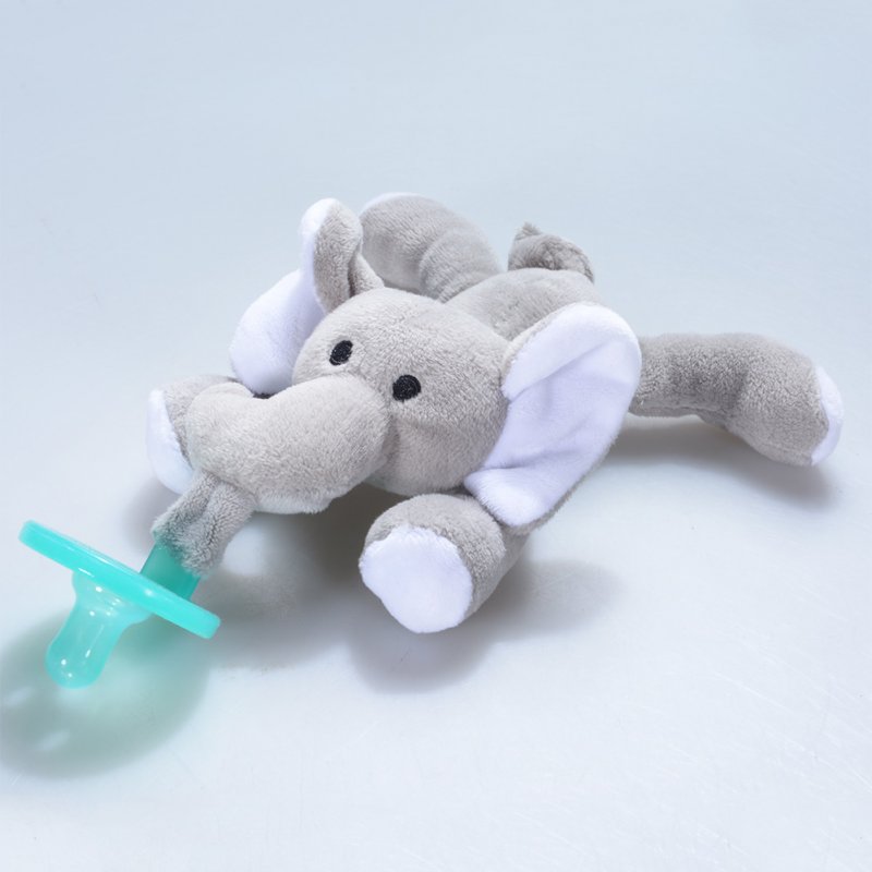 EU Cute Cartoon Plush Animal Baby Silicone Pacifier Soft Healthy Nipple Feeding Tool