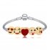  EU Direct  Cute Charms Emoji Bracelet With 10 Pieces Smiley Faces Emoticon Beads Party Favors Gift 19cm
