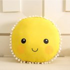  EU Direct  Cute Soft Plush Smiley Face Sun Pillow  Cotton Stuffed Back Seat Cushion  Baby Kids Bedroom Doll Toys Birthday Gift 33 5cm