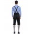  EU Direct  De code   Oktoberfest men s vintage faux leather embroidered straps pants   Kojooin tag