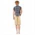  EU Direct  Doll Clothes Fashion Casual Plaid Shirt with Khaki Shorts Set doll s Boyfriend Ken Doll