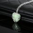  EU Direct  Fashion Heart Glow In The Dark Magic Pendant Necklace for Women Girls