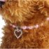  EU Direct  Fashion Pet Puppy Dog Cat Piggy Pearl Necklace Pendant Pet Accessories Dogs Cats Collar Pink S