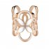  EU Direct  Fashion Three Ring Scarf Clip Four leaf Clover Shawl Buckle Brooch Pin for Women