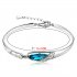  EU Direct  Fashion Womens 925 Sterling Silver Crystal Bracelet Bangle