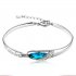  EU Direct  Fashion Womens 925 Sterling Silver Crystal Bracelet Bangle