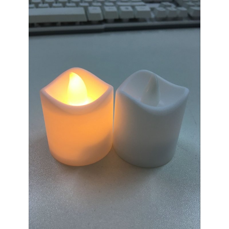 EU Flameless LED Lights Candles Wavy Edge Electronic Candles for Wedding Party Home Decoration black_4.5 * 4 * 4