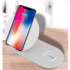  EU Direct  For Samsung Galaxy S9 S8 Gear S3 Watch Fast Qi Wireless Charger Pad   Holder white