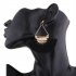  EU Direct  Gprince European Fashion Fan shaped Gothic Tassel Earrings Ear Drops Women Jewelry Black