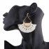  EU Direct  Gprince European Fashion Fan shaped Gothic Tassel Earrings Ear Drops Women Jewelry White