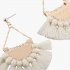  EU Direct  Gprince European Fashion Fan shaped Gothic Tassel Earrings Ear Drops Women Jewelry White