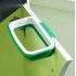  EU Direct  Hanging Trash Garbage Bag Holder for Kitchen Cupboard Green and White