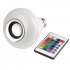  EU Direct  Intelligent E27 LED White   RGB Light Ball Bulb Colorful Lamp Smart Music Audio Bluetooth 3 0  Speaker with Remote Control for Home  Stage