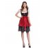  EU Direct  Kojooin Women s Oktoberfest Plaid Mesh Stitching Embroidery A Line Formal Dresses Suit