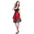  EU Direct  Kojooin Women s Oktoberfest Plaid Mesh Stitching Embroidery A Line Formal Dresses Suit