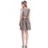  EU Direct  Kojooin Women s Cold Shoulder Sexy Lace Floral Tie Layered A Line Dress Suit