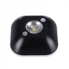  EU Direct  LED Motion Sensor Night Light  Mini Wireless Ceiling Night Lamp  Battery Powered Porch Cabinet Lamps with Infrared Motion Sensor   Light Control Bla