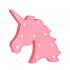  EU Direct  LED Unicorn Night Light Decorative 3D Marquee Sign Light for Bedroom Kids Room Pink Pink beast head