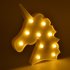  EU Direct  LED Unicorn Night Light Decorative 3D Marquee Sign Light for Bedroom Kids Room White White beast head