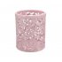  EU Direct  Leegoal TM  Hollow Rose Flower Metal Pen Pencil Cup Holder Desk Organizer  Pink 