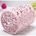  EU Direct  Leegoal TM  Hollow Rose Flower Metal Pen Pencil Cup Holder Desk Organizer  Pink 