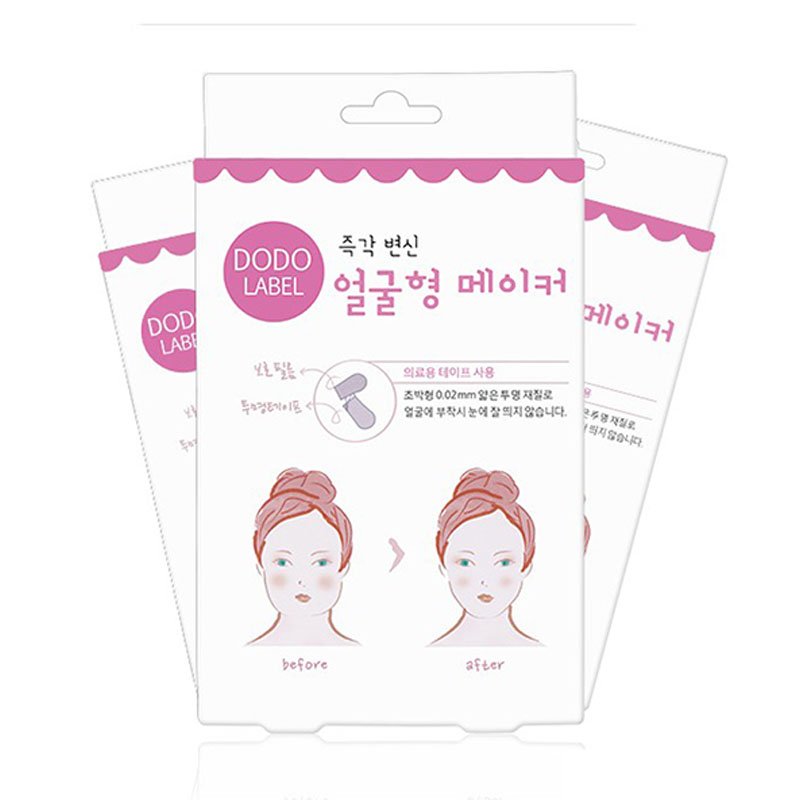 EU Lift Slim Face Sticker Face Invisible Sticker Lift Chin Medical Tape Makeup Beauty Tools - 40PCS/Box Transparent